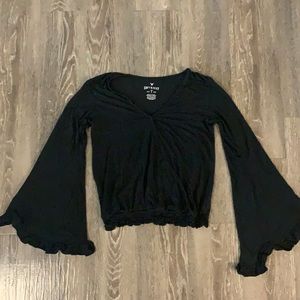 American Eagle wrap front top